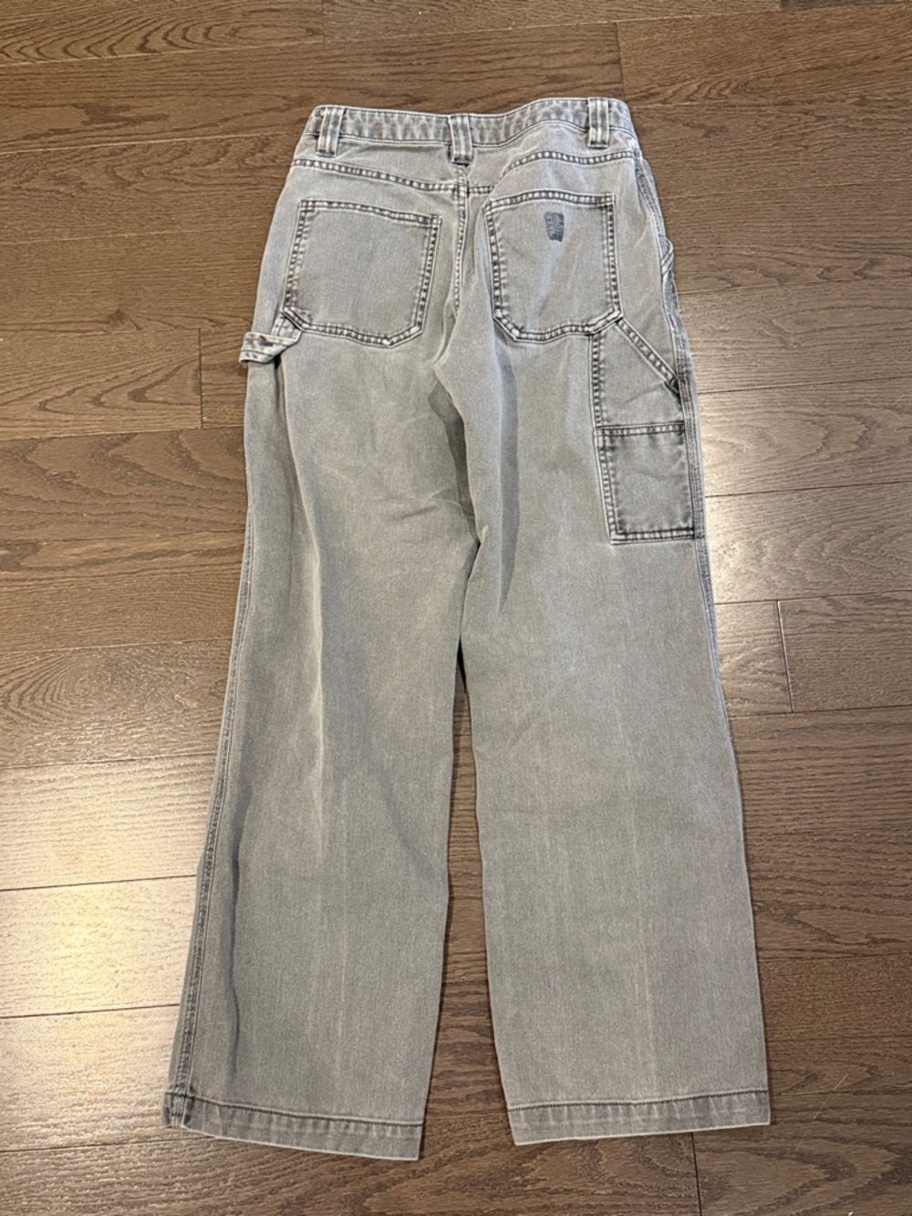 TNA faded black denim wide leg jeans size 0 - Picture 3 of 5
